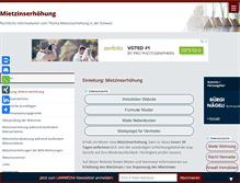 Tablet Screenshot of mietzinserhoehung.ch